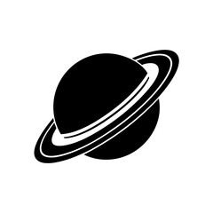 planet with rings  like saturn  on white backgroun.svg