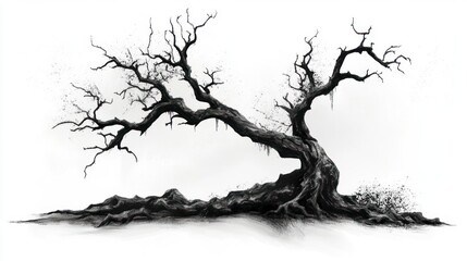 Obraz premium Dead tree silhouette