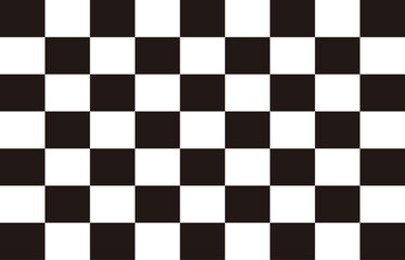 Fototapeta premium 白黒チェック柄パターンでデザインしたイラストの模様、背景、壁紙の素材