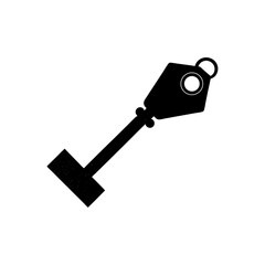 vintage key with tag on white background  .svg