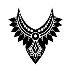 Obraz premium Tribal Jewelry silhouette vector