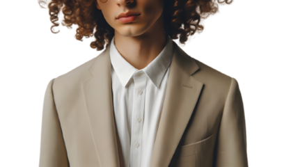 Sophisticated Style: A man in a suit, embodies timeless style and elegance, a symbol of refined fashion and impeccable tailoring. 