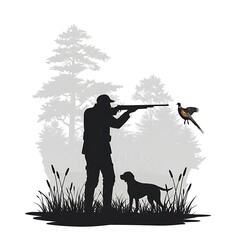 Hunter's Silhouette: A Moment Frozen AI Generated