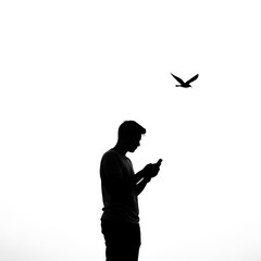 Silhouette of Solitude AI Generated