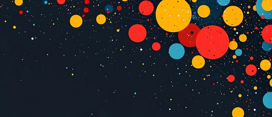 Colorful circles abstract background