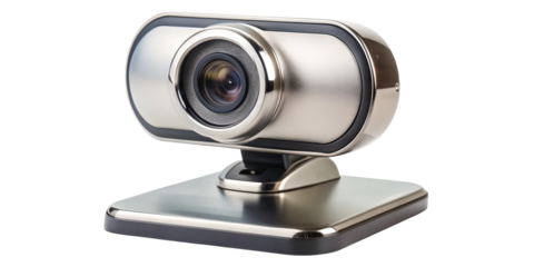 Highquality professional webcam with a sleek and modern design on black background
