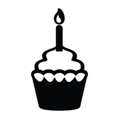 cupcake vector icon