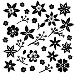 Cherry blossom icons 