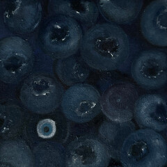 blueberries in a glass