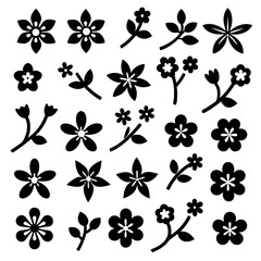 Cherry blossom icons 