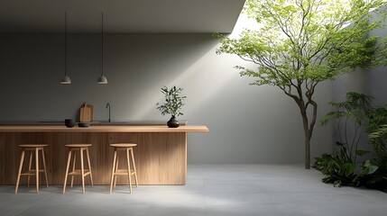 Cozy Scandinavian inspired kitchen with abundant natural lighting
