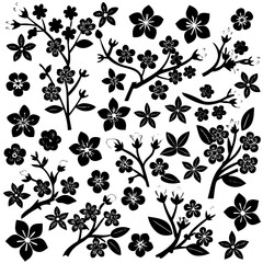 Cherry blossom icons 