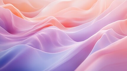 Abstract Pastel Waves Flowing Softly
