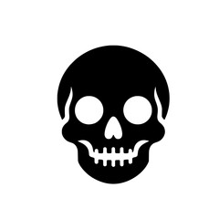 Fototapeta premium Flat Symmetrical Skull Vector Illustration 