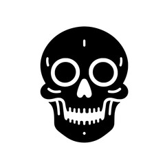 Obraz premium Flat Symmetrical Skull Vector Illustration 