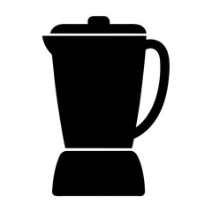 Simple black blender graphic, illustrating a kitchen appliance for smoothies