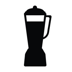 Simple Black and White Image of a Modern Kitchen Blender Design