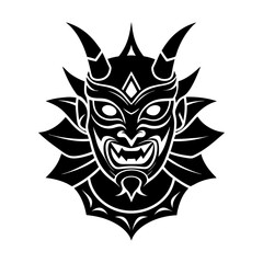 Obraz premium Traditional Masks silhouette vector