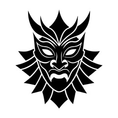 Obraz premium Traditional Masks silhouette vector