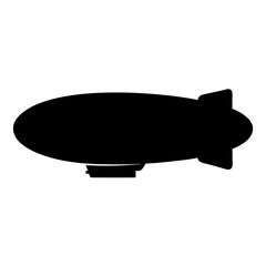 Silhouette of an airship, a classic form of aviation technology and transportation