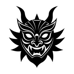 Fototapeta premium Traditional Masks silhouette vector