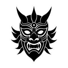 Traditional Masks silhouette vector