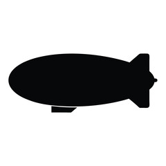 Silhouette of a majestic airship soaring high, a symbol of flight