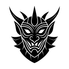 Obraz premium Traditional Masks silhouette vector