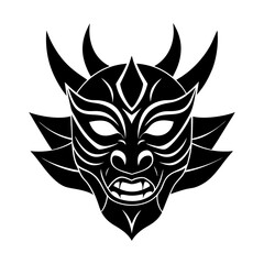 Obraz premium Traditional Masks silhouette vector