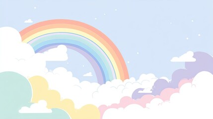 Vibrant Rainbow Cloud with Colorful Sky - Natures Beauty