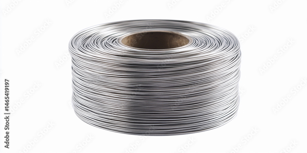 Aufkleber titanium wire rolls for industrial applications in manufacturing generative ai