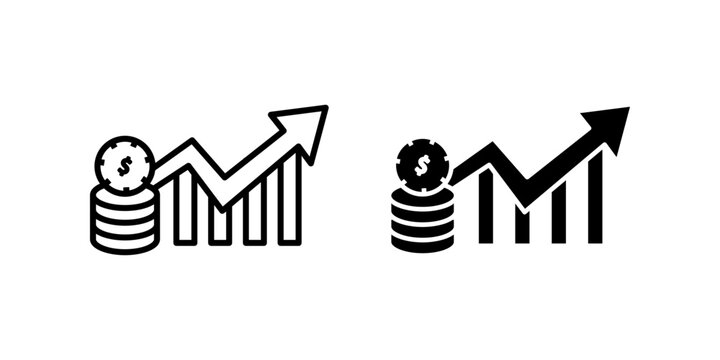 Inflation icon set. for mobile concept and web design on white background