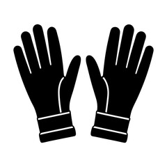 Obraz premium Thermal Gloves silhouette vector