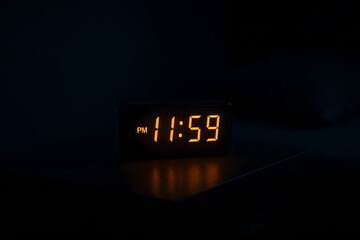 Digital Clock Displaying 11:59