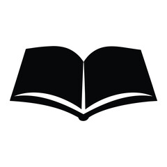 Silhouette of an Open Book Representing Education, Knowledge and Storytelling