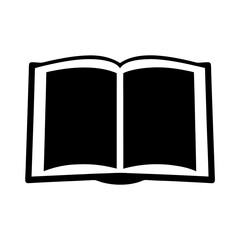 Silhouette of an open book showcasing knowledge and learning concepts well