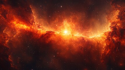 Fototapeta premium Blazing nebula eruption deep cosmic void high resolution hd picture