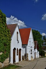 Weinkeller in Satov, Tschechien, vertikal