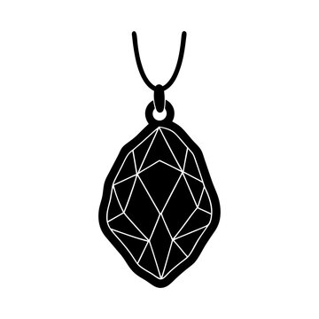 black pendant necklace simple design clip art preview