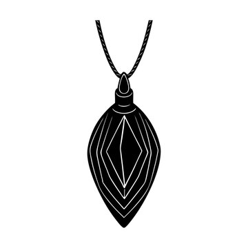black pendant necklace simple design clip art preview