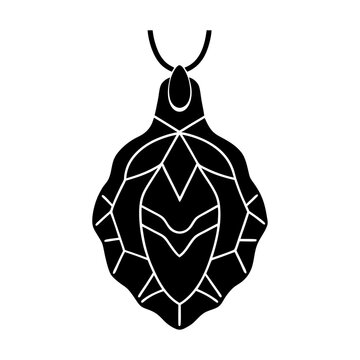black pendant necklace design clip art preview