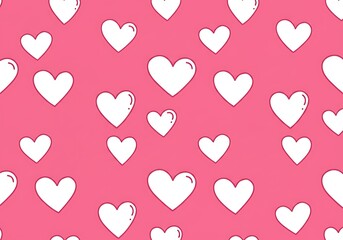 Pink Heartscape AI Generated