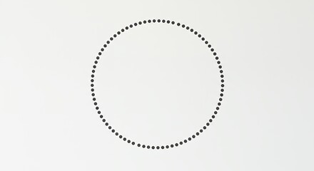 Dotted circle frame isolated graphic design element