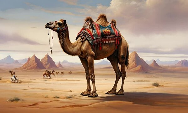 camel in the desert