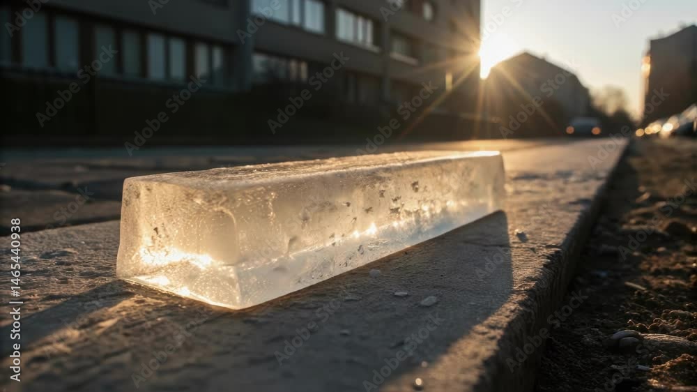 Aufkleber A closeup of a thin slab of transparent concrete positioned against a backlit surface creating an ethereal glow that accentuates its transparency.