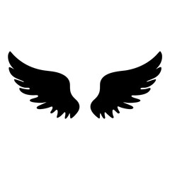 A Pair of Black Wings Symbol of Freedom Flight and Spirituality