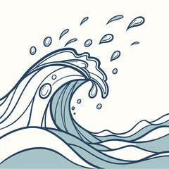 Water Wave Adobe Illustrator Artwork