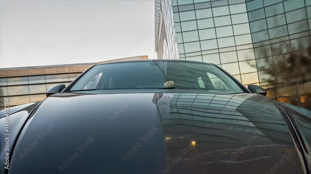 Aufkleber a medium closeup capturing the reflective quality of the cladding surface under natural light showca