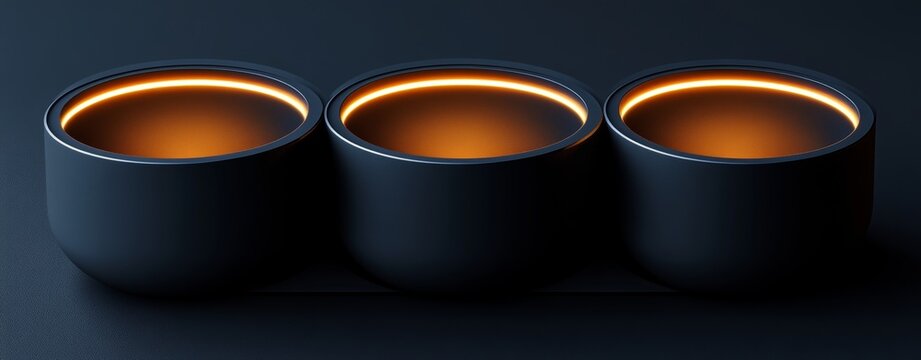 Illuminated control knobs are displayed in close-up, revealing their modern design and functional capabilities