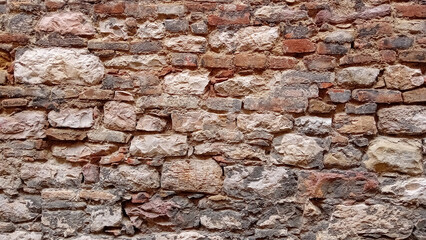 wall old stone from Perugia Italy, wallpaper and texture suitable for rendering